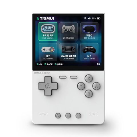 Máy chơi game cầm tay TRIMUI BRICK White – Màn hình 3,2 inch, Retro HD, Bluetooth