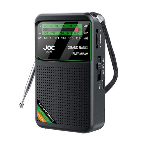 JOC TG-77 Mini Đen – Đài phát thanh cầm tay toàn dải FM/AM/SW