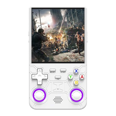 Máy chơi game cầm tay R36 Ultra White – Linux mã nguồn mở, màn IPS 4 inch, hỗ trợ Wi-Fi/MIFI, thẻ TF 64G