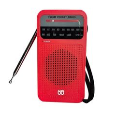  Đài phát thanh AM/FM toàn kênh cầm tay - Màu Đỏ 
