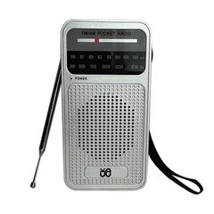  Đài phát thanh AM/FM toàn kênh cầm tay - Màu Bạc 