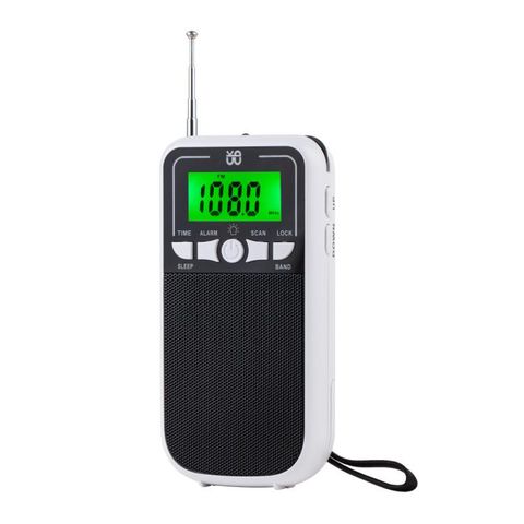Máy nghe radio cầm tay đa băng tần FM/AM/SW Trắng – Nhạy, rõ, tiện lợi