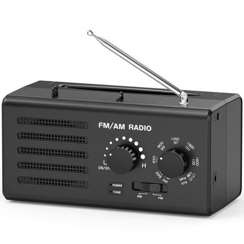 Máy nghe radio FM/AM băng tần kép Đen – Đa năng, di động, tín hiệu mạnh