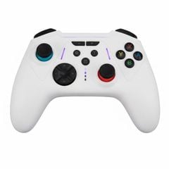  Tay cầm chơi game Bluetooth S201 Trắng – Trigger Hall Effect, Macro kép, phát quang – Tương thích Switch 2 / Switch / PC / Steam / Mobile 