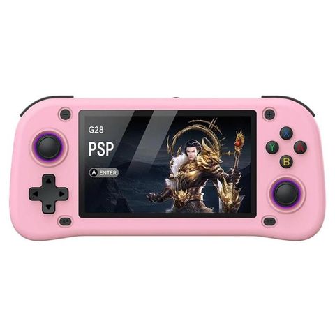 Máy chơi game cầm tay mã nguồn mở G28 Màu Hồng – Màn hình 4.3'' HD, 64GB, lõi tứ mạnh mẽ