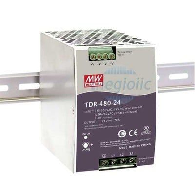 TDR-480-24 Nguồn Mean Well Gắn Ray 24V 20A