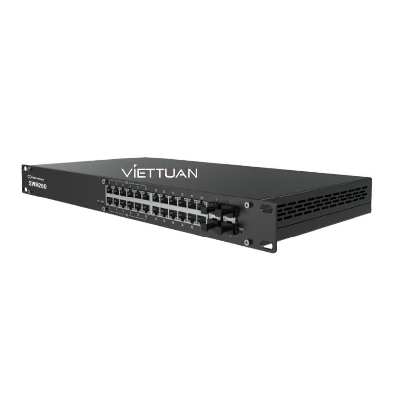 Teltonika SWM280 PoE+ 24 Port Managed Switch (12 x POE+, 12 x GB Ethernet)