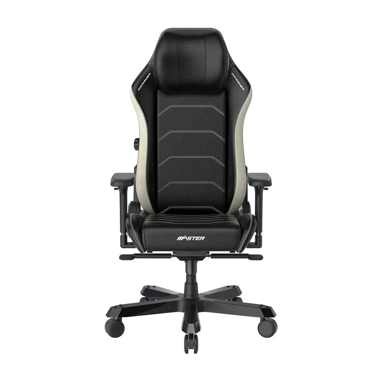 Ghế gaming DXRacer Master XL – Hỗ trợ thắt lưng công thái học 4D, gối đầu memory foam (Đen/Trắng)