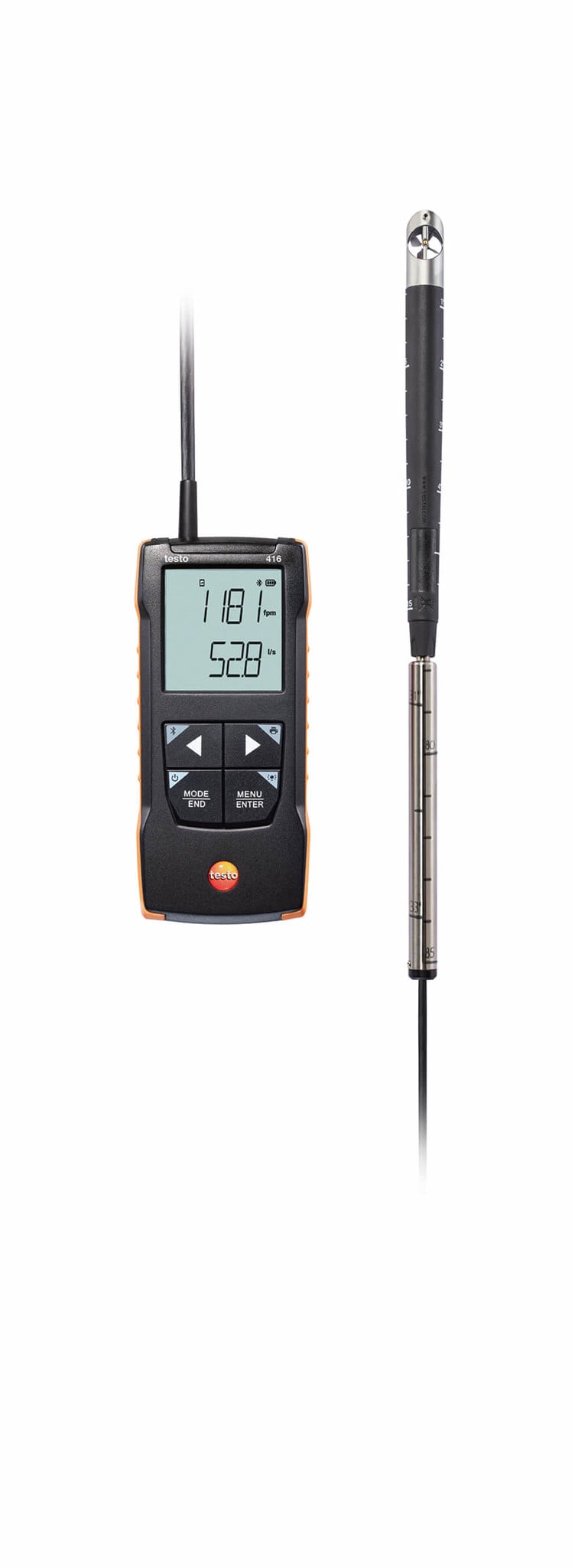 Ảnh minh họa testo 416 – Máy đo vận tốc gió dạng cánh quạt 16 mm – Kết nối App 3