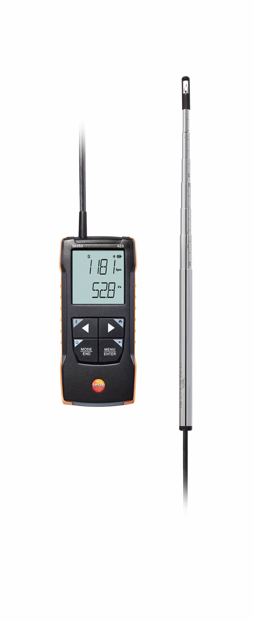 Ảnh minh họa testo 425 – Máy đo vận tốc gió với đầu đo dạng sợi nhiệt – Kết nối App 3