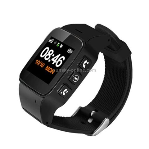 D100 Black – Đồng hồ GPS người cao tuổi, SOS, đo nhịp tim, màn 1.54 inch