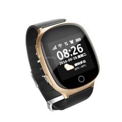  D100 Gold – Đồng hồ GPS người cao tuổi, SOS, đo nhịp tim, màn 1.54 inch 