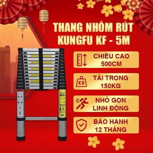 Thang nhôm rút đơn KF-50 | Hàng chính hãng
