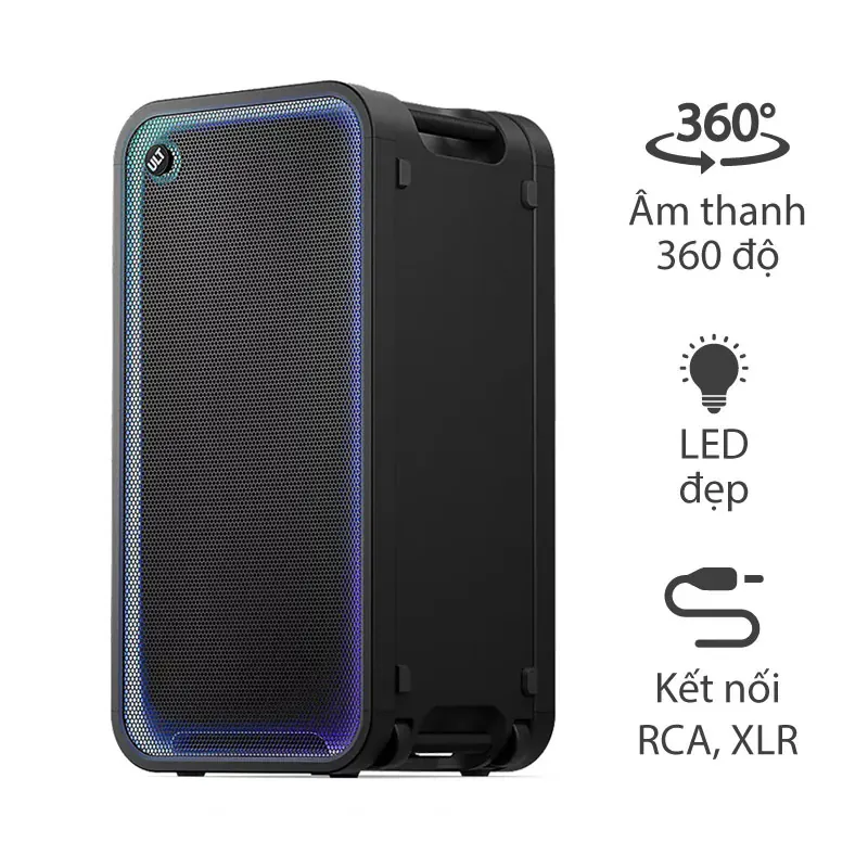 Loa Sony ULT Tower MAX (SRS-ULT3000), Âm thanh 360 độ, ULT DUCT, Bluetooth 5.3, XLR, RCA, USB, App Sony Sound Connect