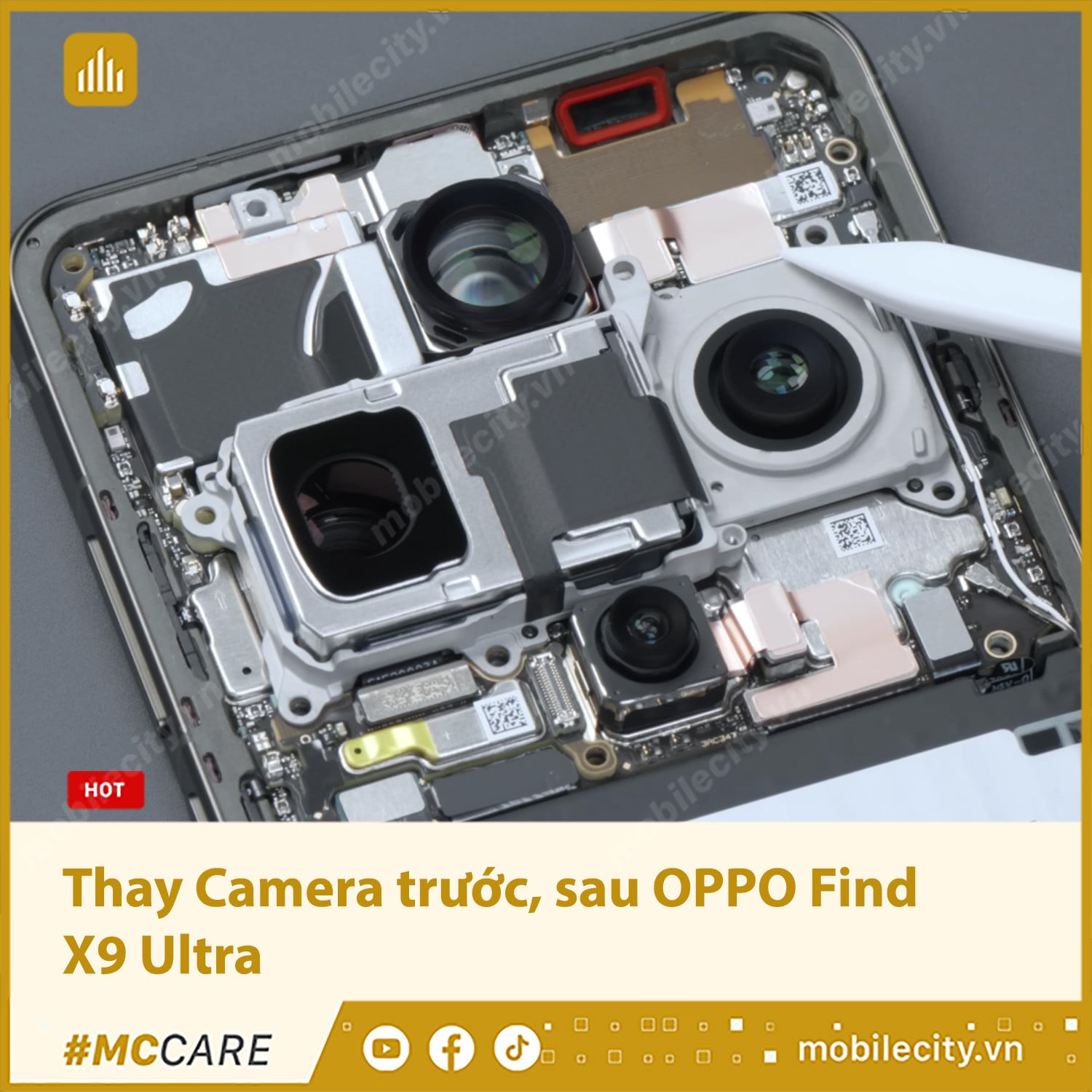 Thay Camera trước, sau OPPO Find X9 Ultra
