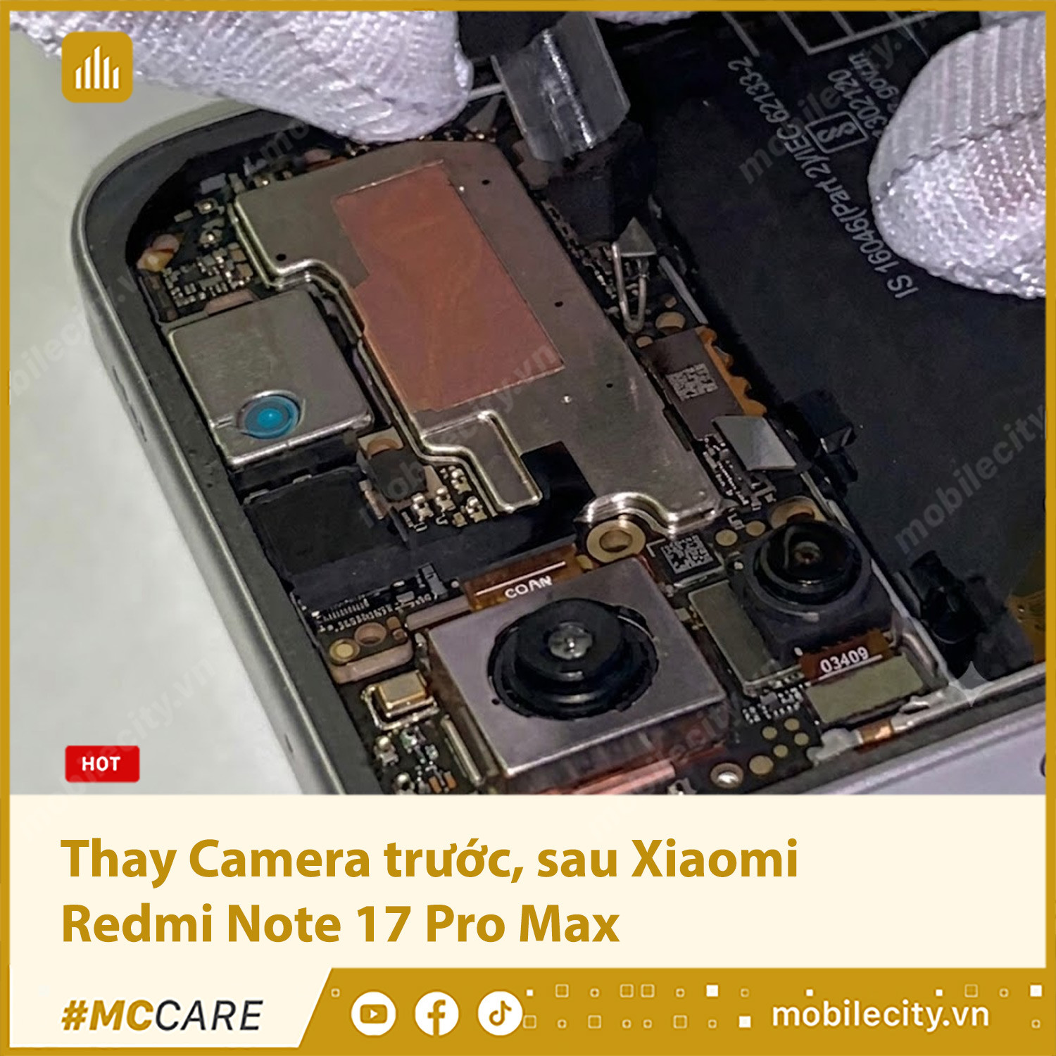 Thay Camera trước, sau Xiaomi Redmi Note 17 Pro Max