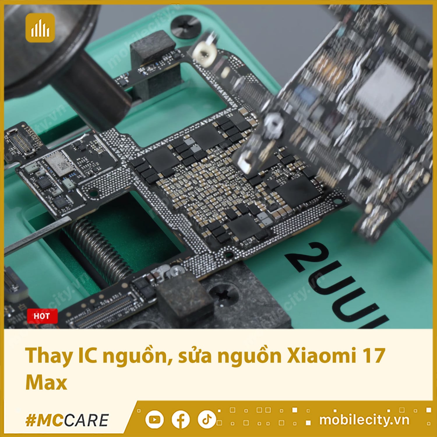 Thay IC nguồn, khắc phục lỗi nguồn Xiaomi 17 Max