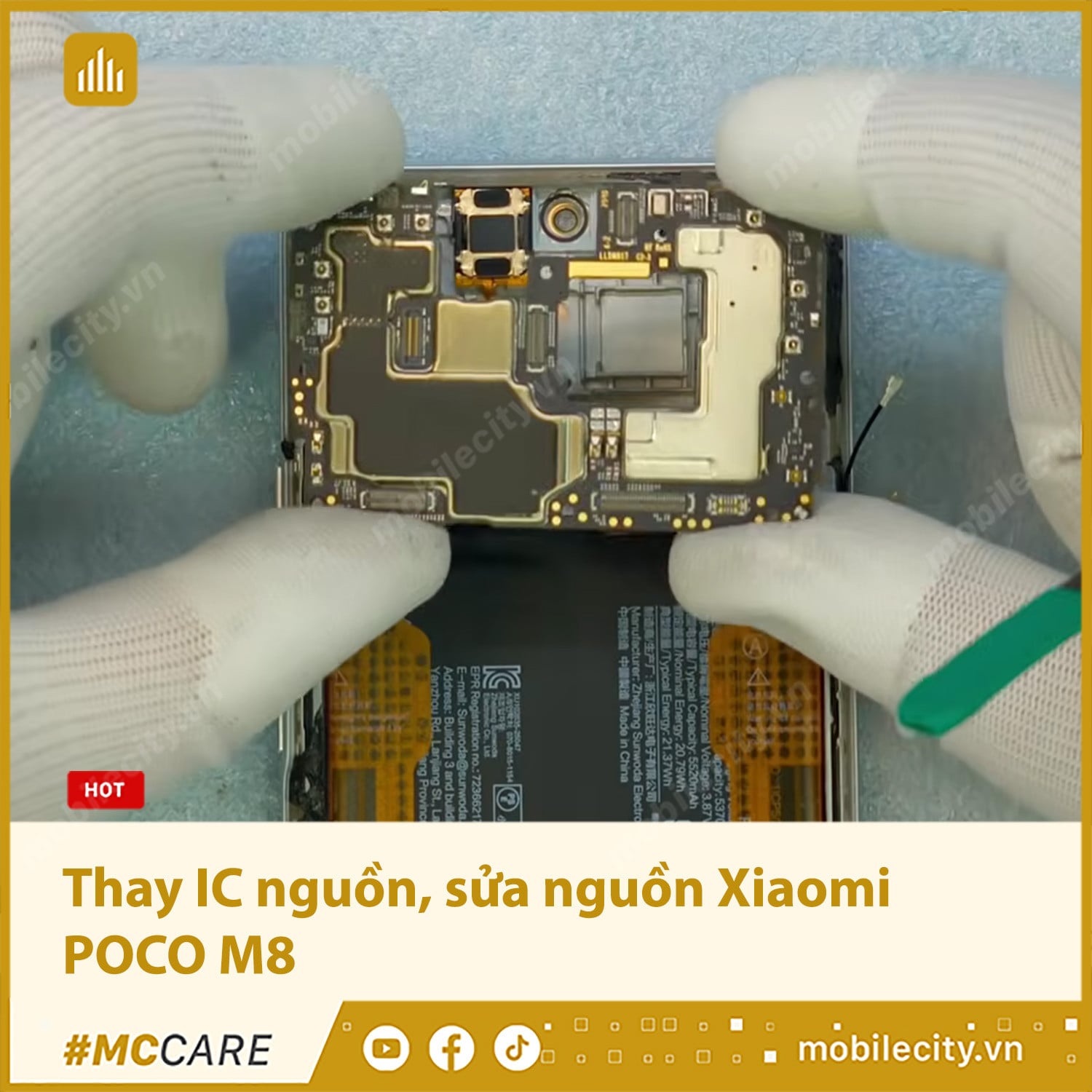 Thay IC nguồn, khắc phục lỗi nguồn Xiaomi POCO M8