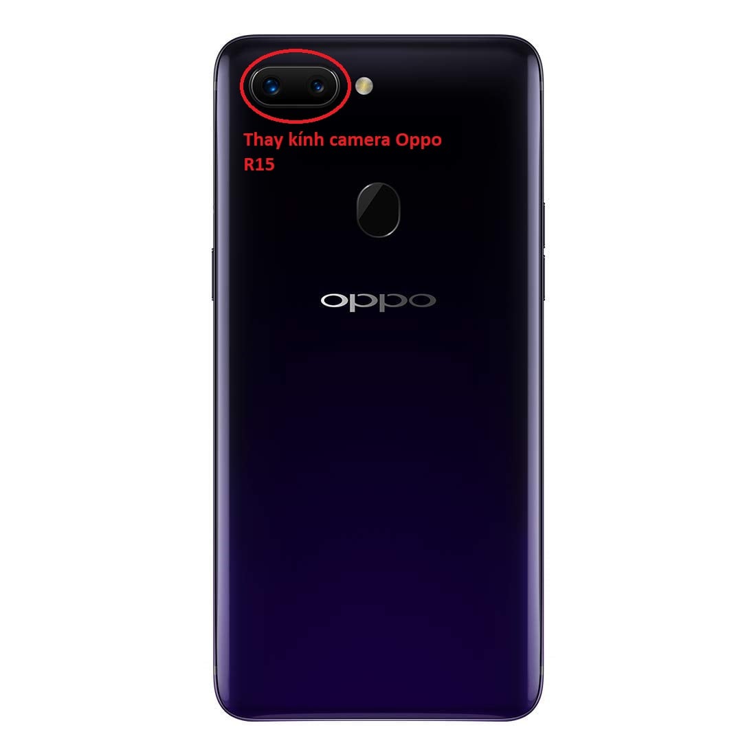 Thay kính camera Oppo R15