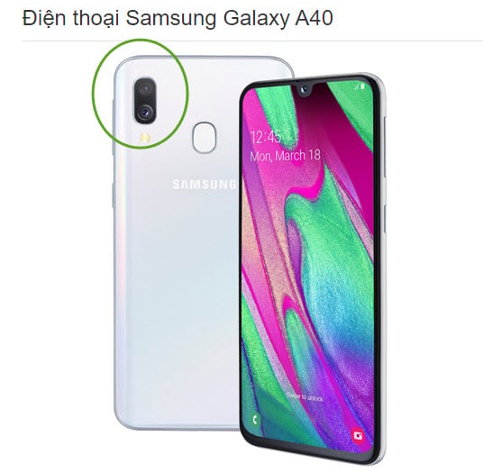 Thay Kính camera Samsung Galaxy A40 Chính Hãng