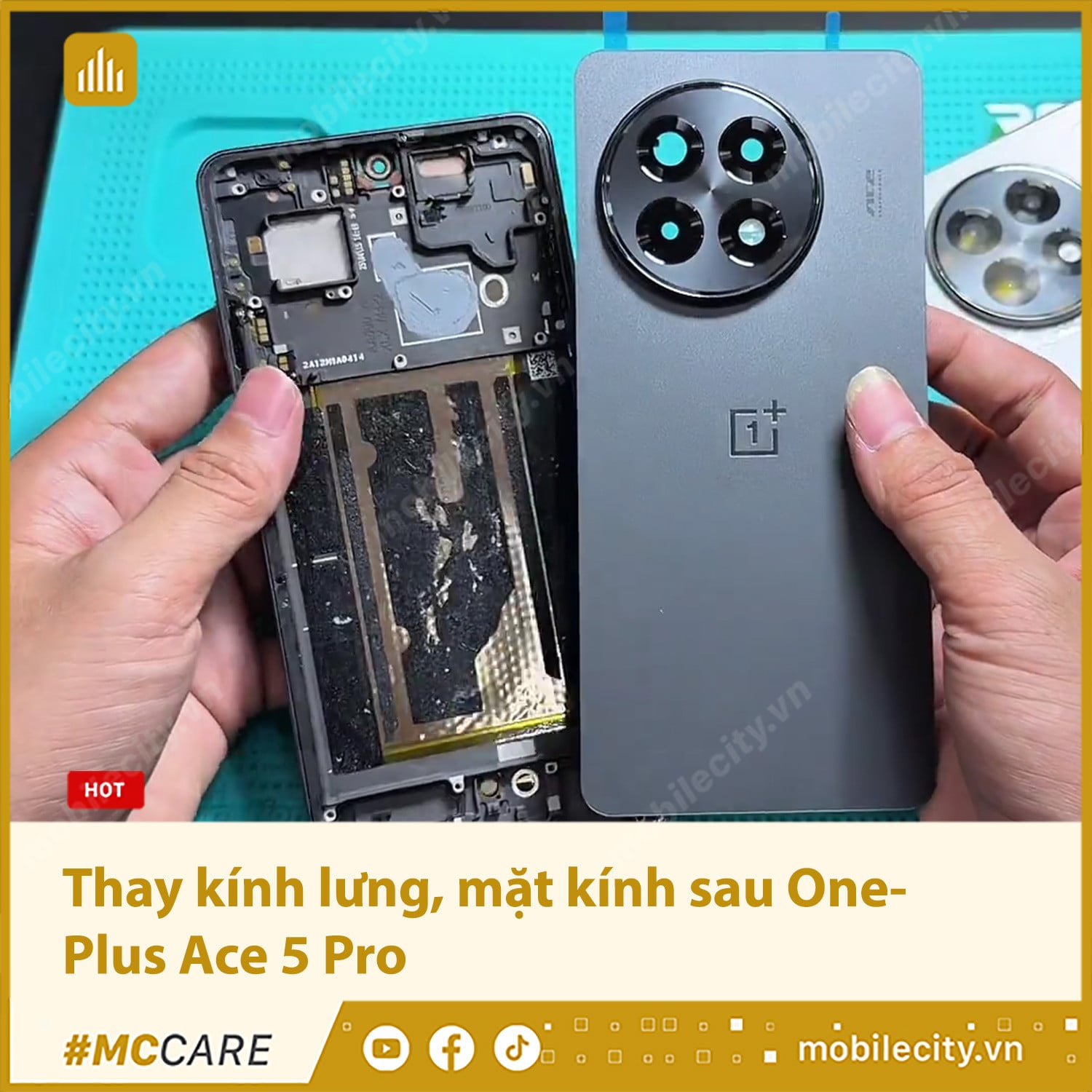 Thay kính lưng, thay mặt kính sau OnePlus Ace 5 Pro