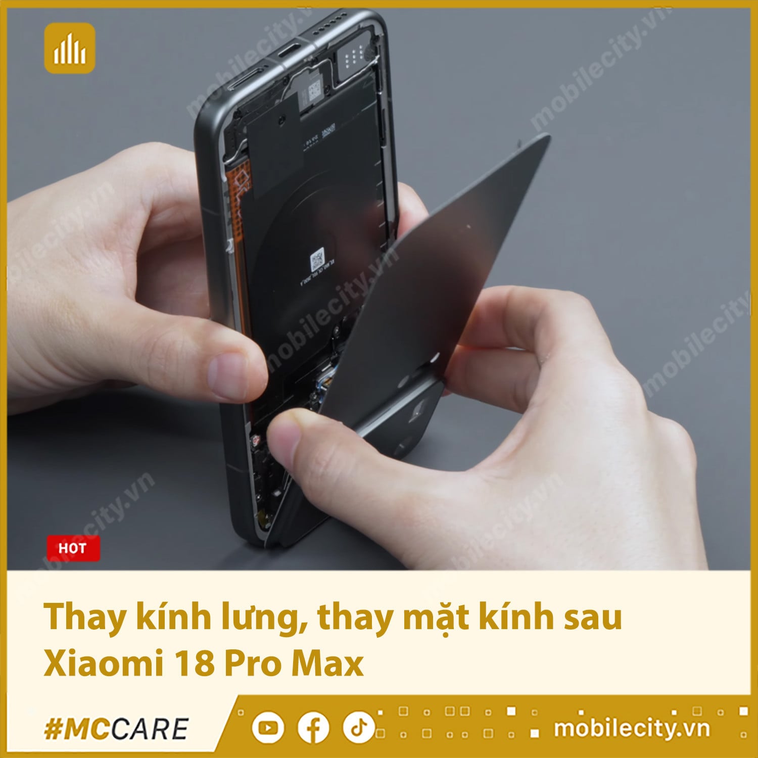 Thay kính lưng, thay mặt kính sau Xiaomi 18 Pro Max