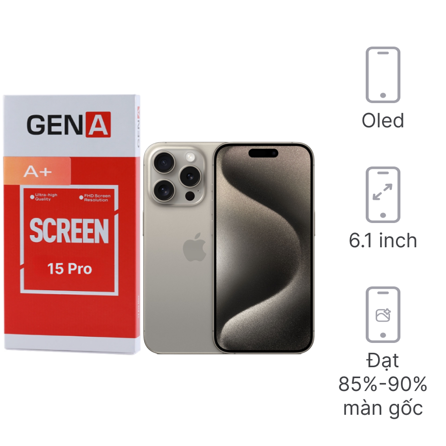 Thay màn hình iPhone 15 Pro chính hãng GENA loại A+