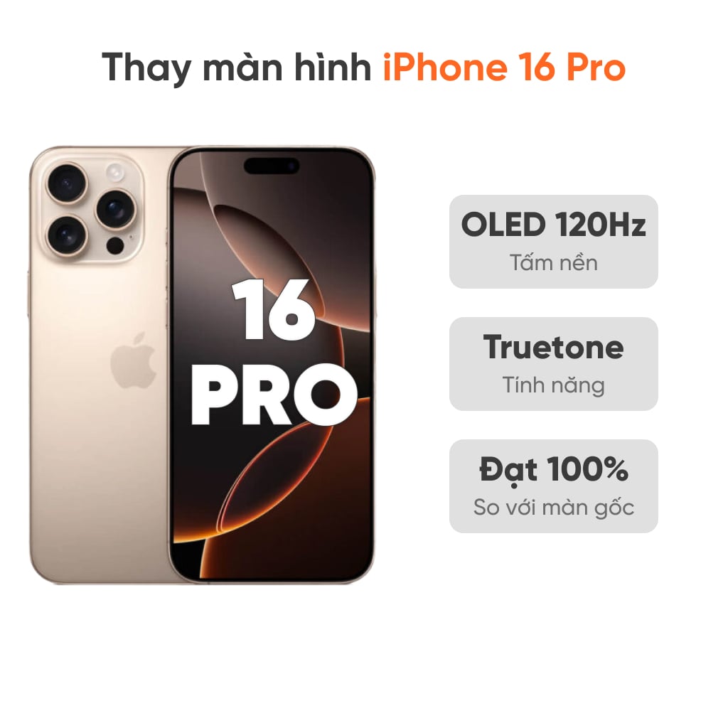 Thay màn hình iPhone 16 Pro loại UTECK Pro+