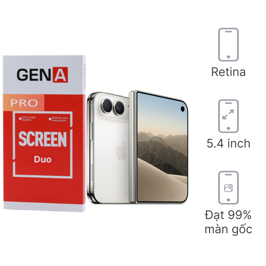 Thay màn hình ngoài iPhone Duo chính hãng GENA loại Pro