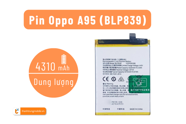 Ảnh minh họa Thay Pin Oppo A95 (BLP 839) 1