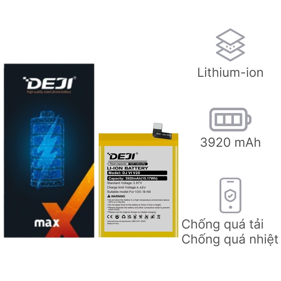 Thay pin Vivo V20 2021 chính hãng Deji