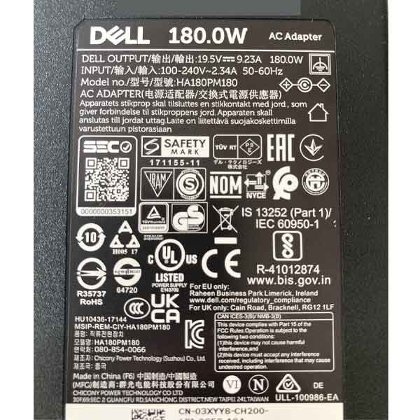 Ảnh minh họa Thay sạc Dell gaming G15 5511 180W 1