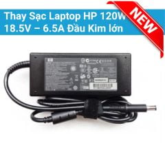  Thay Sạc Laptop HP 120W 18.5V – 6.5A Đầu Kim lớn 