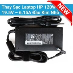  Thay Sạc Laptop HP 120W 19.5V – 6.15A Đầu Kim Nhỏ ( 4.5×3.0mm) 