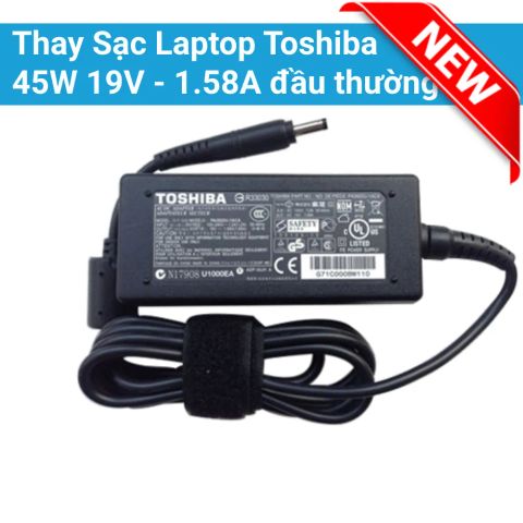 Thay Sạc Laptop Toshiba 45W 19V – 1.58A đầu thường
