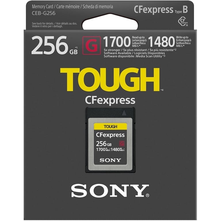 Ảnh minh họa Thẻ nhớ CFexpress Sony Tough 256GB 1700/1480Mb/s 1