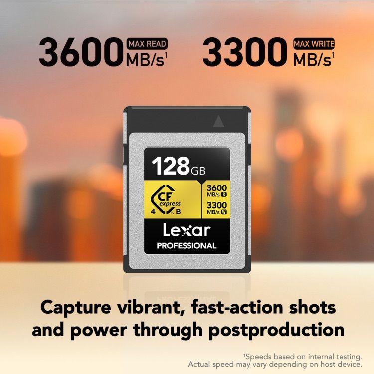 Ảnh minh họa Thẻ nhớ Lexar 128GB Professional Gold CFexpress 4.0 Type B 2