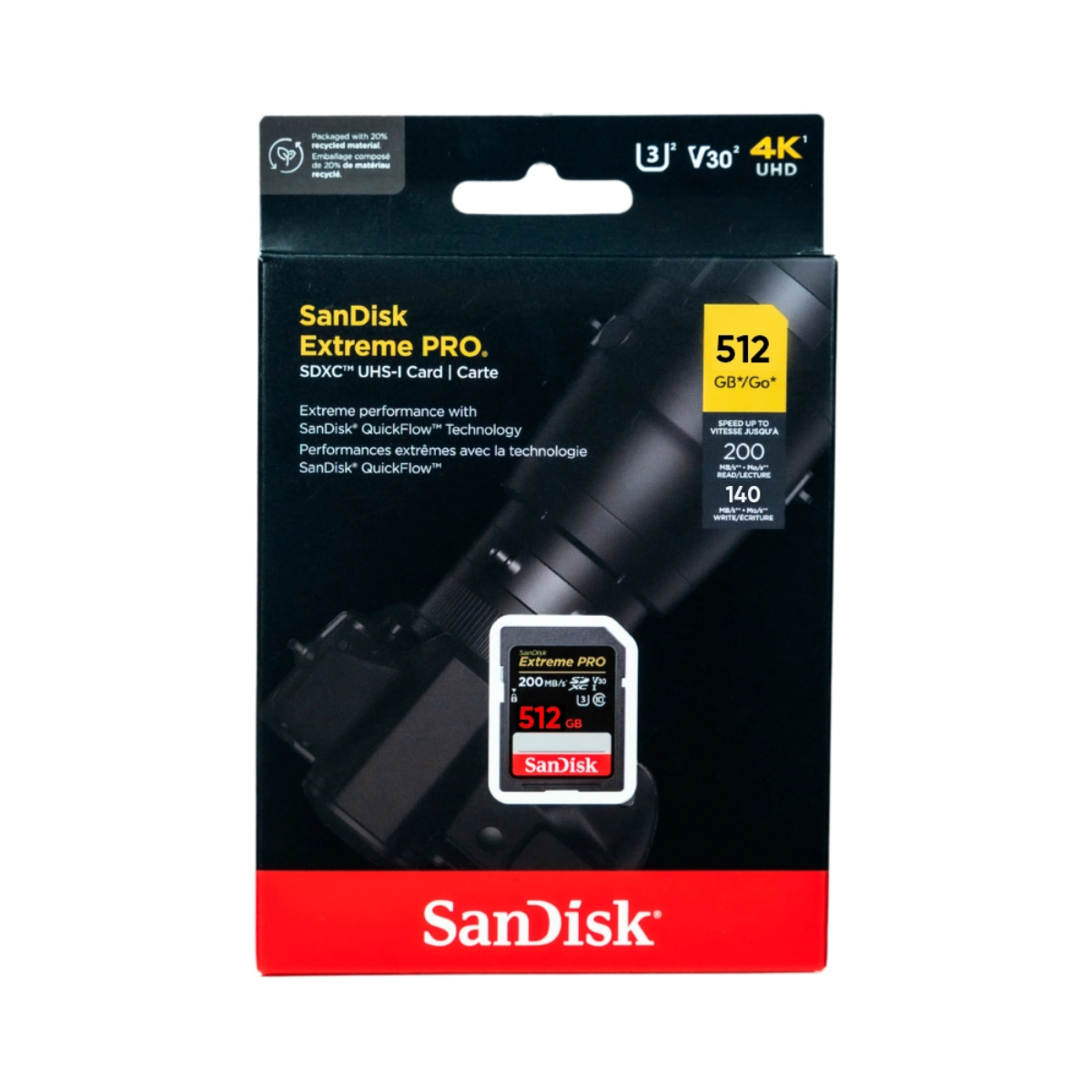 Ảnh minh họa Thẻ nhớ SDXC Sandisk Extreme Pro U3 V30 200MBs 512GB 3