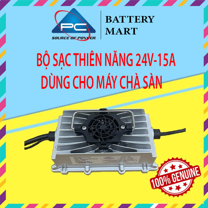 Ảnh minh họa Bộ Sạc Thiên Năng 24V-15A, dùng cho Xe Nâng Điện, Máy Chà Sàn, Có Quạt Làm Mát 1