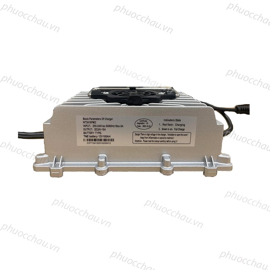 Ảnh minh họa Bộ Sạc Thiên Năng 24V-15A, dùng cho Xe Nâng Điện, Máy Chà Sàn, Có Quạt Làm Mát 2