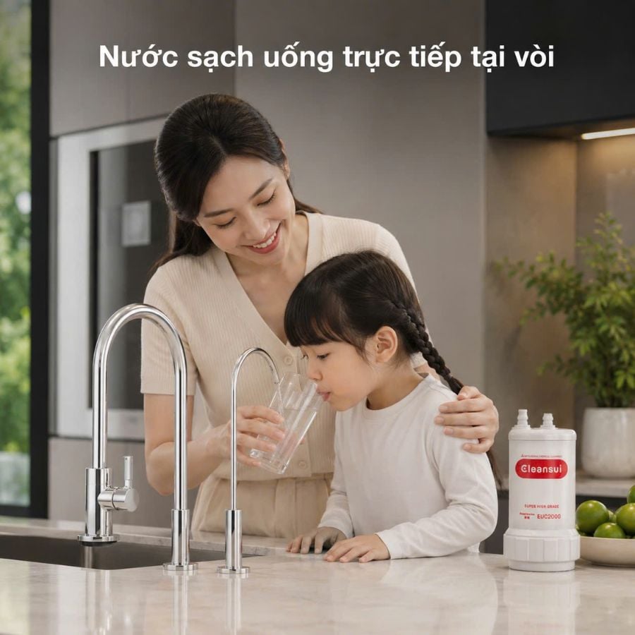 Ảnh minh họa Thiết bị lọc nước dưới bồn rửa Mitsubishi Cleansui EU101 3