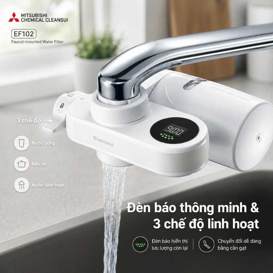 Ảnh minh họa Thiết bị lọc nước lắp tại vòi Misubishi Cleansui EF102 – CSP801E 2