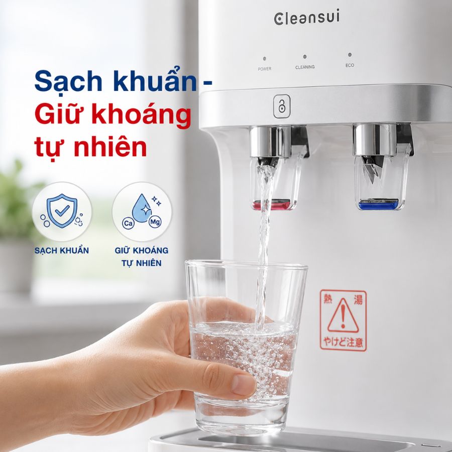 Ảnh minh họa Thiết bị lọc nước tích hợp nóng lạnh Mitsubishi Cleansui CWMF-500E 2