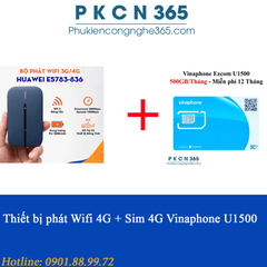  Combo Bộ Phát WiFi Huawei E5783-836 + SIM 4G VinaPhone 500GB/Tháng Trọn Gói 