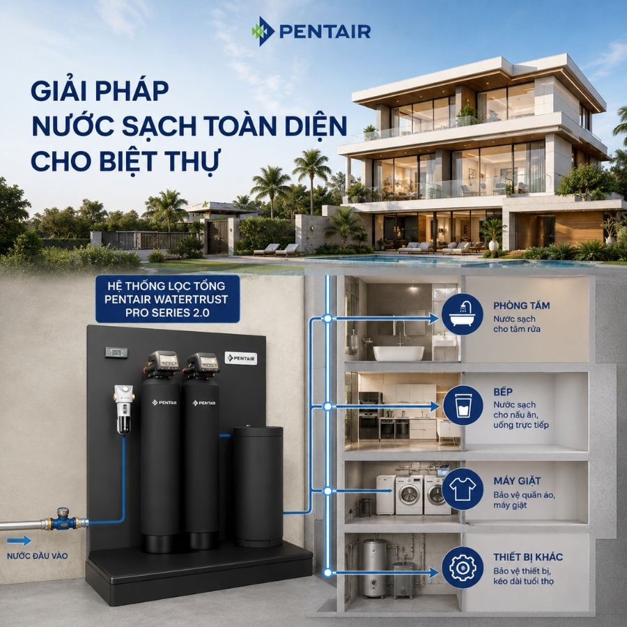 Ảnh minh họa Hệ Thống Lọc Tổng Pentair WaterTrust Pro Series 2.0 – Nhập Khẩu Từ Hoa Kỳ 3