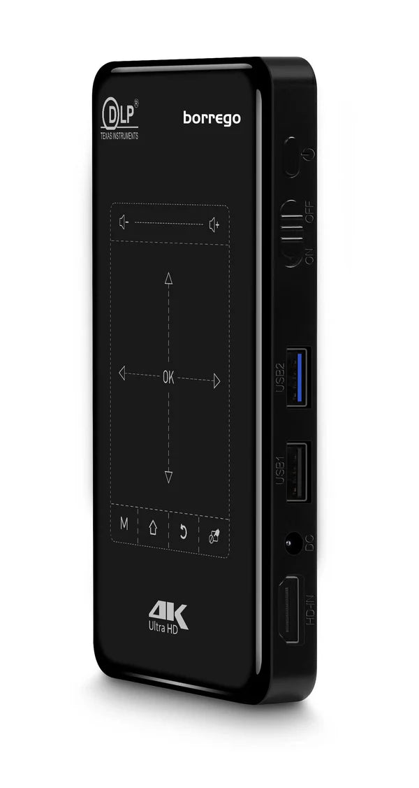 Ảnh minh họa Máy chiếu thông minh mini DLP Ultra HD di động Borrego - 4K / 1000 lumens / Đen - BP09 3