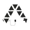 Đèn thông minh Nanoleaf Ultra Black Shapes Tam Giác 9 ô đèn