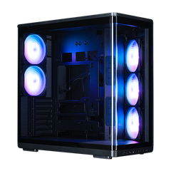  Thùng máy hồ cá Zalman P60 Kính cong Nguyên Khối | ATX, Đen 