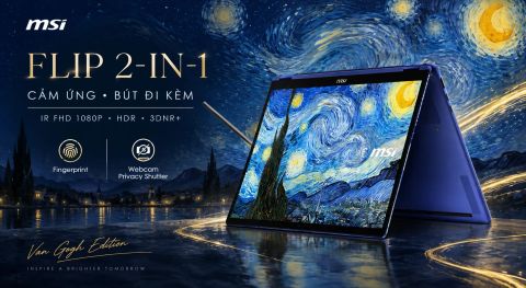 Laptop MSI Prestige 14 Flip AI+ Vincent van Gogh Edition