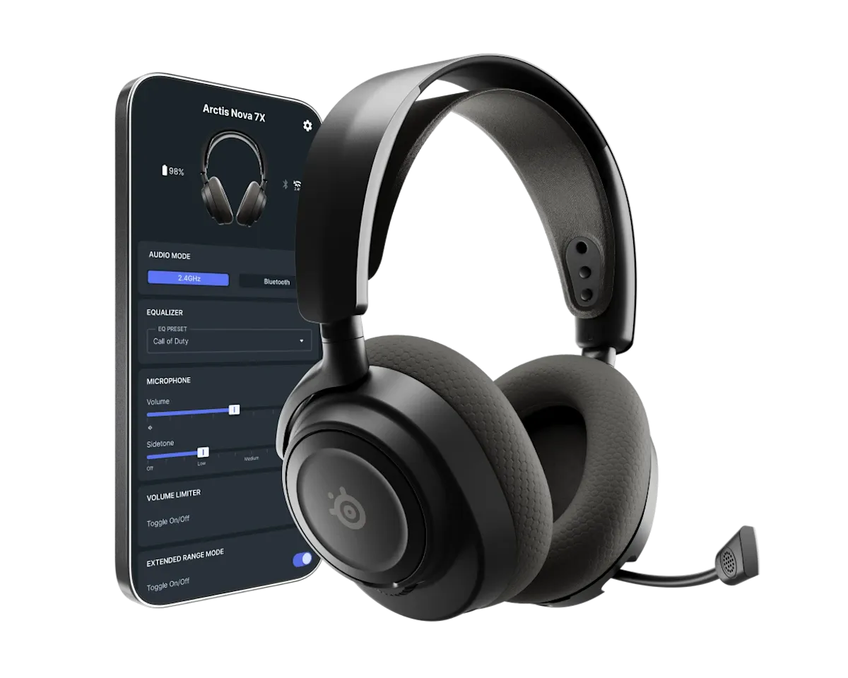 Ảnh minh họa SteelSeries Arctis Nova 7X Wireless Gen 2 - Tai nghe chơi game không dây cho Xbox - Đen 1